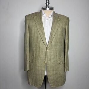 Samuelsohn H.Stockton Atlanta Silk Linen Blazer Mens 44L‎ Sport Coat